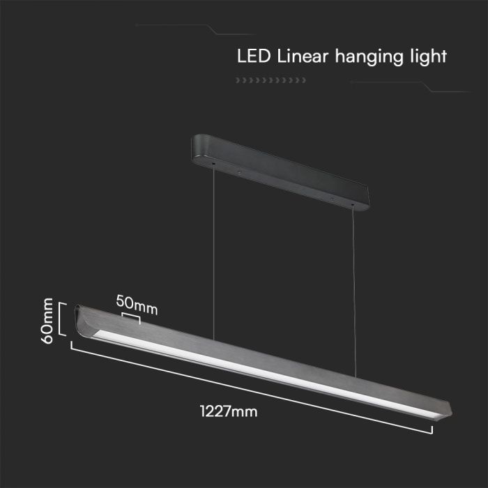 V-TAC LED Luz Lineal - Samsung - IP20 - Gris Mate - 36W- 2880 Lumens - 3IN1-extra-3.webp