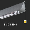 V-TAC LED Luz Lineal - Samsung - IP20 - Gris Mate - 36W- 2880 Lumens - 3IN1-extra-4.webp
