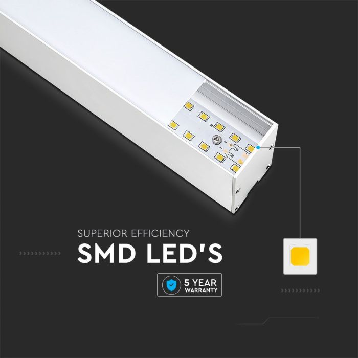 V-TAC Luminaria lineal LED colgante - Samsung - IP20 - Blanco - 40W - 3270 Lumens - 6400K-extra-7.webp