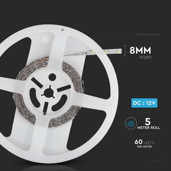 Tira de luz LED V-TAC - 100lm/w - IP20 - 3000K - Precio/1m (5m Rollo)-extra-9.webp