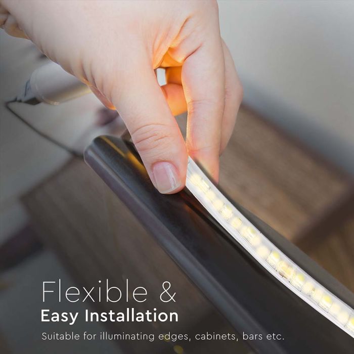 Tira de luz LED V-TAC - IP65 Impermeable - 3000K - Precio/1m (5m Rollo)-extra-8.webp