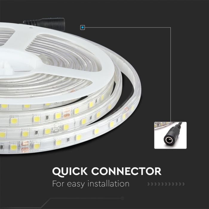 Tira de luz LED V-TAC - IP65 Impermeable - 6500K - Precio/1m (5m Rollo)-extra-5.webp