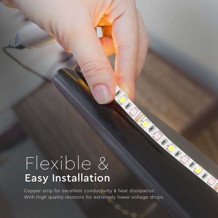 Tira de luz LED V-TAC - IP20 - RGB+3000K - Precio/1m (5m Rollo)-extra-6.webp