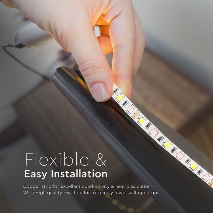 Tira de luz LED V-TAC - IP20 - RGB+4000K - Precio/1m (5m Rollo)-extra-6.webp