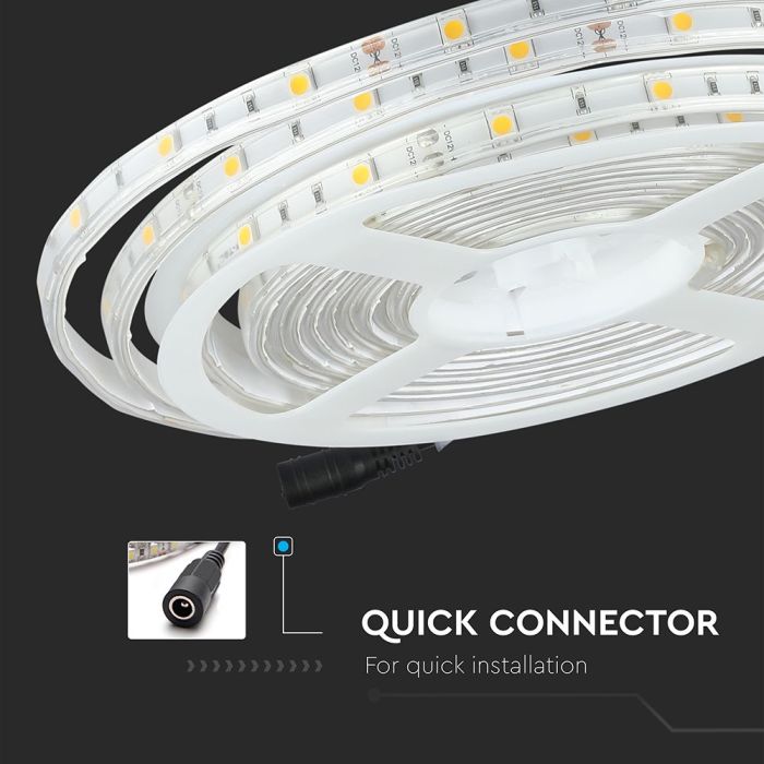 Tira de luz LED V-TAC - IP65 Impermeable - 4.8W- 4000K - Precio/1m (5m Rollo)-extra-9.webp