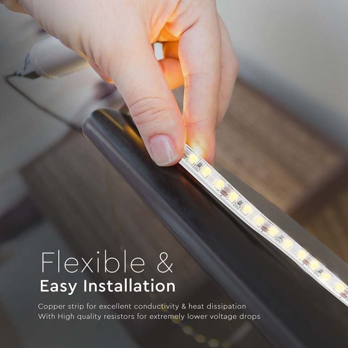 Tira de luz LED V-TAC - IP65 Impermeable - 3000K - Precio/1m (5m Rollo)-extra-6.webp