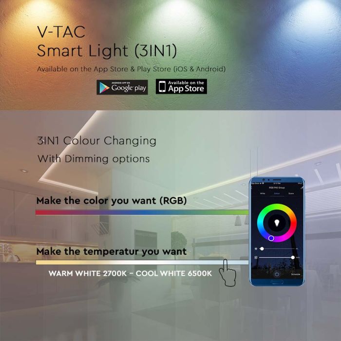 Tiras de Luz LED V-TAC - Accesorios - Controlador WiFi - Mando a Distancia - 28 Botones - 3IN1 + RGB-extra-6.webp