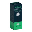 V-TAC Lámpara de Sobremesa Recargable - IP20 - Blanca - 3W - 310 Lumens - 3000K-extra-7.webp