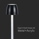 V-TAC Lámpara de Sobremesa Recargable - IP20 - Negra - 3W - 310 Lumens - 3000K-extra-5.webp