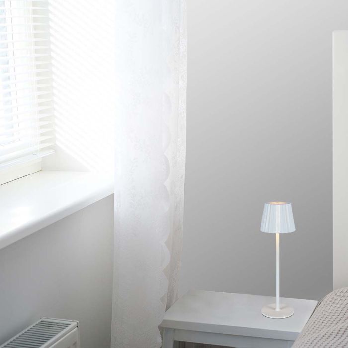 V-TAC Lámpara de Sobremesa Recargable - IP20 - Cuerpo Blanco - 1.5W- 150 Lumens - 3IN1-extra-2.webp