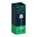 V-TAC Lámpara de Sobremesa Recargable - IP20 - Cuerpo Blanco - 1.5W- 150 Lumens - 3IN1-extra-8.webp