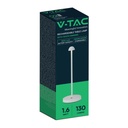V-TAC Lámpara de Sobremesa Recargable - IP20 - Cuerpo Blanco - 1.6W- 130 Lumens - 3IN1-extra-7.webp