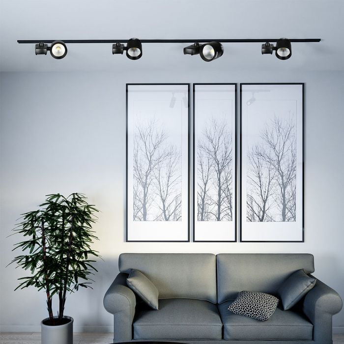 V-TAC LED COB Foco de carril - IP20 - Negro - 40W- 2600 Lumens - 5000K-extra-1.webp