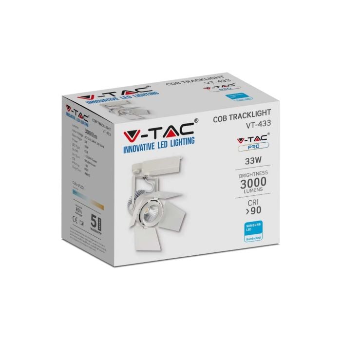 V-TAC LED Foco de carril - Samsung - IP20 - Blanco - 33W - 2640 Lumens - 5000K-extra-10.webp