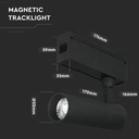V-TAC LED Foco de carril magnético- IP20 - 15W - 900 Lumens - 4000K-extra-2.webp
