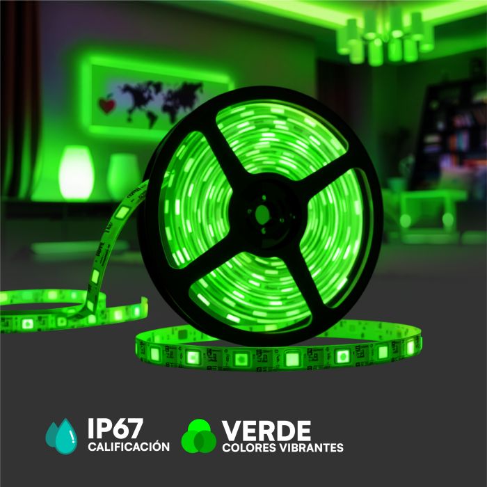 Tiras de Luz LED V-TAC - Módulos - IP67 Impermeable - Código de Color: Verde - 1.5W- 120 - 150 Lumens
