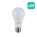 Bombilla LED V-TAC GLS -  Soporte E27 - IP20 - Blanca - 8.5W - 806 Lumens - 3000K - Pack de 25
