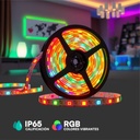 Tira de luz LED V-TAC - IP65 Impermeable - RGB - Precio/1m (5m Rollo)