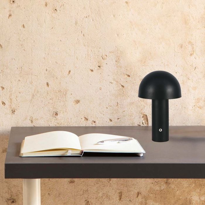 V-TAC Lámpara de Sobremesa Recargable - IP20 - Negra - 3W - 200 Lumens - 3IN1