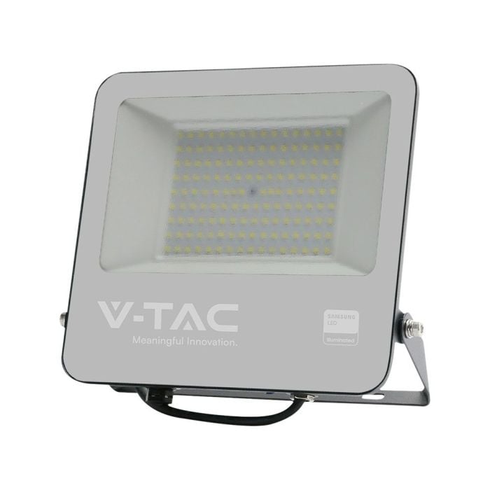 Proyector LED V-TAC - Samsung - IP65 Impermeable - Cuerpo Negro - 1 Metro de Cable - 100W - 8700 Lúmenes - 6500K