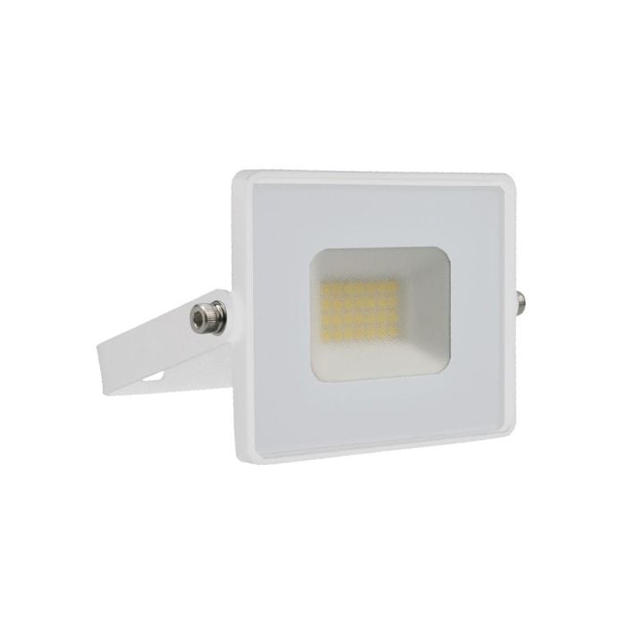 Proyector LED V-TAC - Serie Slimline E - IP65 Estanco - Cuerpo Blanco - 20W - 1620 Lumens - 6500K