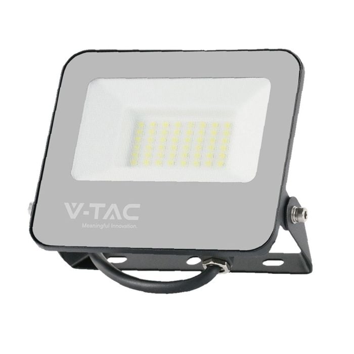 Proyector LED V-TAC - Serie Slimline - 160lm/w - IP65 Estanco - Cuerpo Negro - 30W - 4800 Lumens - 6500K