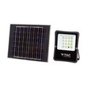 Proyector Solar V-TAC - IP65 Impermeable - Cuerpo Negro - 1200 Lumens - 4000K