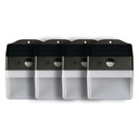 V-TAC Sensor Solar Luz de Pared - IP65 Impermeable - Negro + Blanco - 2W - 200 Lumens - 4000K - Pack de 4