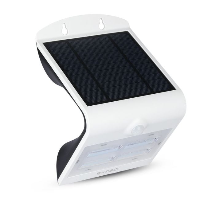 Aplique Solar V-TAC - IP65 Estanco - Blanco - 3W - 400 Lumens - 4000K + 3000K