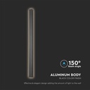 V-TAC LED Aplique Moderno - IP65 Impermeable - Cuerpo Negro - 10W - 1300 Lumens - 4000K