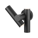 V-TAC LED Aplique Moderno - Foco 2 Vías - IP44 - Cuerpo Negro - 6W- 620 Lumens - 4000K