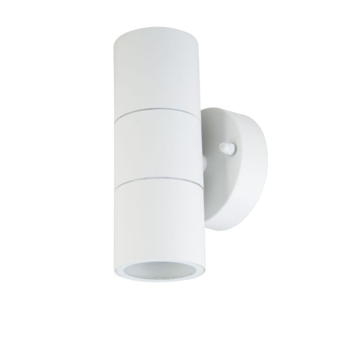 V-TAC Lámpara de Pared Exterior - UP - Down - Accesorios de Pared - Soporte GU10 - IP44 - Blanco Mate