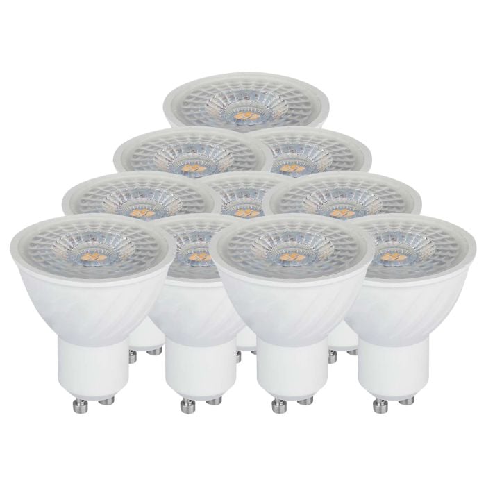 V-TAC LED Dimmable Spot Light - GU10 - Lente 110° - IP20 - Blanco - 6W - 445 Lumens - 4000K - Pack de 10