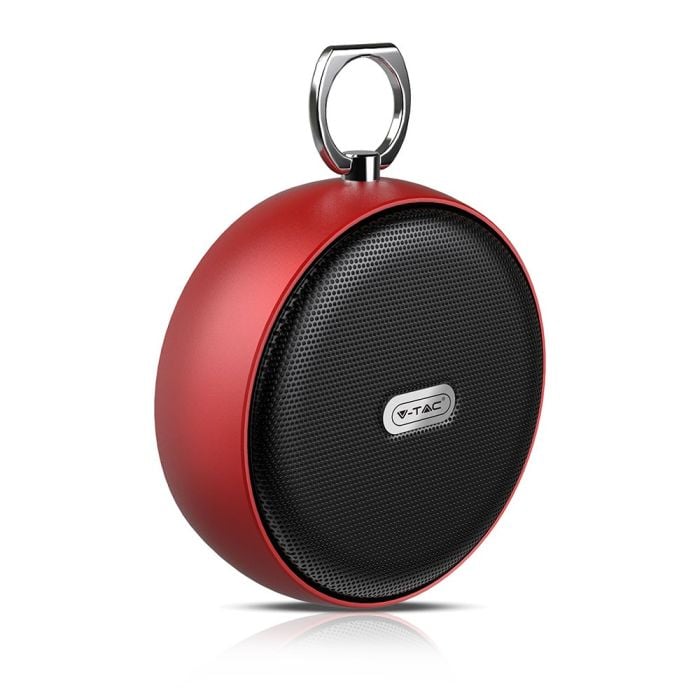 V-TAC Altavoz Bluetooth - Clip - Rojo - 4W - 800mAh