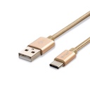 V-TAC Cable USB - Trenzado - Tipo C - Platinum Series - Oro - 1M