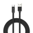 V-TAC Cable USB - Trenzado - Tipo C - Ruby Series - Negro - 1M