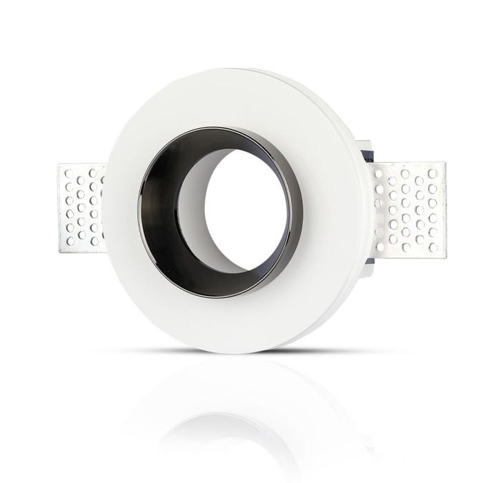 V-TAC LED  Aro de yeso redondo - Empotrable - GU10 - IP20 - Blanco + Negro