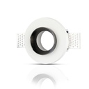 V-TAC LED  Aro de yeso redondo - Empotrable - GU10 - IP20 - Blanco + Cromo