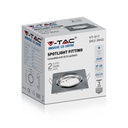 V-TAC Aro cuadrado LED - Empotrable - GU10 - IP20 - Níquel Satinado  - Pack de 2