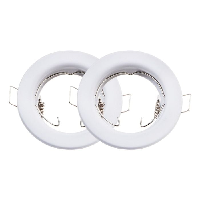 Aro redondo LED V-TAC - Empotrable - GU10 - IP20 - Blanco  - Pack de 2