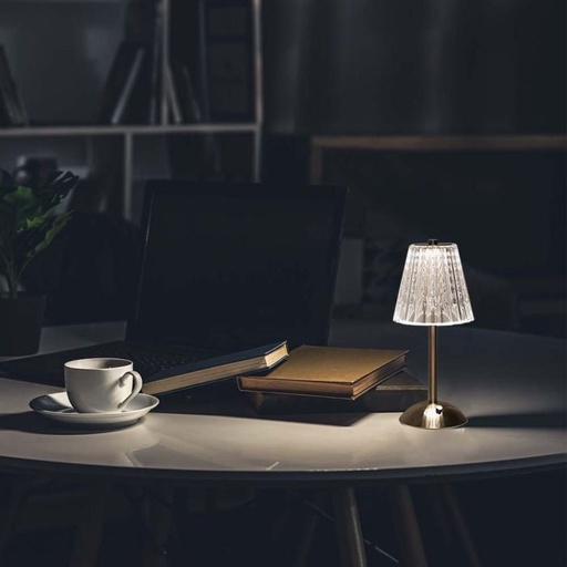 [10327] V-TAC Lámpara de Sobremesa Recargable - IP20 - Cuerpo Níquel Arena - 2.4W - 210 Lumens - 3IN1