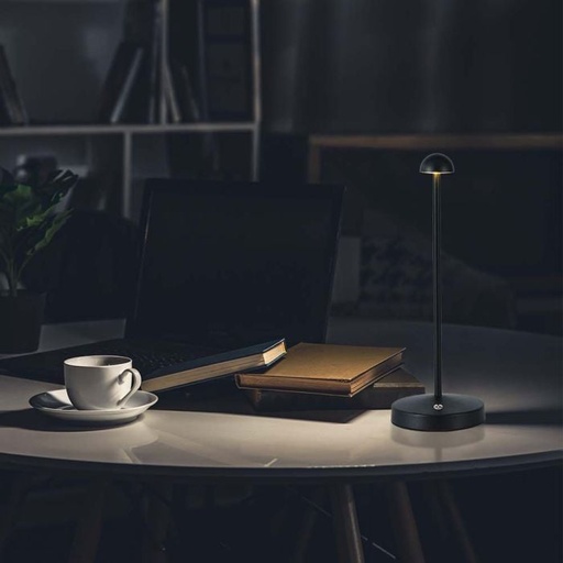 [10328] V-TAC Lámpara de Sobremesa Recargable - IP20 - Cuerpo Negro - 1.6W- 130 Lumens - 3IN1