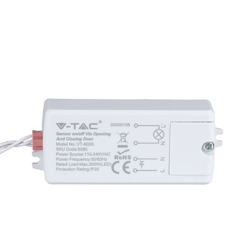 [5085] V-TAC Detector de movimiento para puertas - IP20 - Blanco