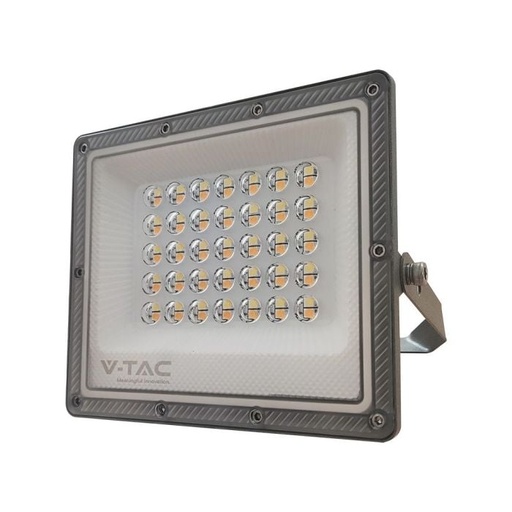 [23613] Proyector LED V-TAC - Serie CCT - Impermeable IP65 - Cuerpo Gris Pistola - 30W - 2350 Lumens - 3IN1