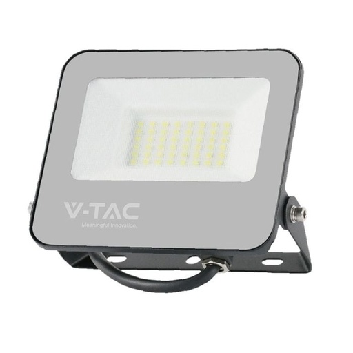[23692] Proyector LED V-TAC - Serie Slimline - 160lm/w - IP65 Estanco - Cuerpo Negro - 30W - 4800 Lumens - 4000K