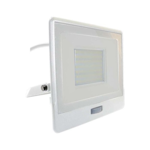 [20302] Proyector LED V-TAC - Samsung - Sensor PIR - Impermeable IP65 - Blanco - 50W - 4000 Lúmenes - 4000K