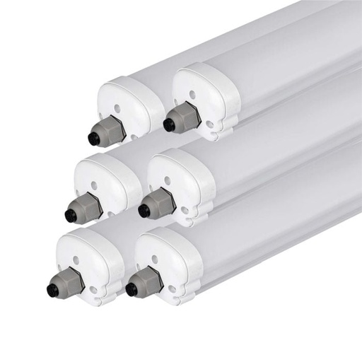 [216283] LED Batten Fitting - Serie G - IP65 Waterproof - 18W- 2160 Lumens - 4000K - Pack de 6