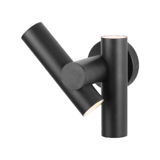 [23049] V-TAC LED Aplique Moderno - Foco 2 Vías - IP44 - Cuerpo Negro - 6W- 620 Lumens - 4000K