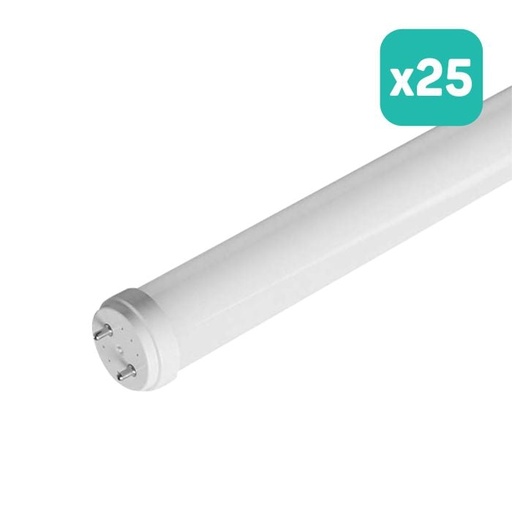[7801] V-TAC LED T8 Tubo de Vidrio - 105 Lumen - IP20 - 20W - 2100 Lúmenes - 4000K - 150CM - Pack de 25