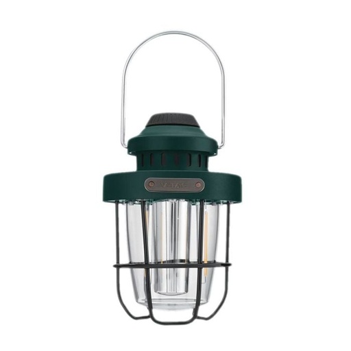 [23337] Luz de Camping V-TAC - Recargable - IP44 - Verde - 5W- 230 Lumens - 2700K + 6500K